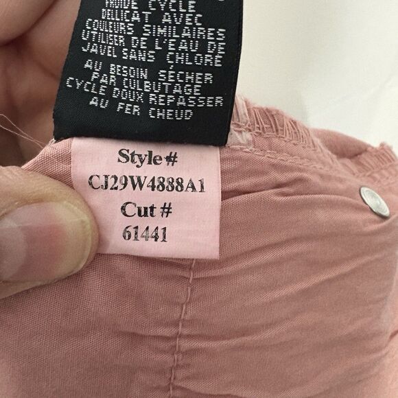 1822 Denim Women’s 14W High Rise Annabeth Roll Short Pink Stretch Summer - Picture 11 of 12